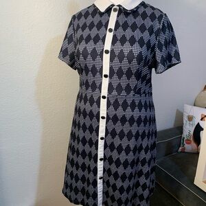 SHEIN Black and White Midi Dress